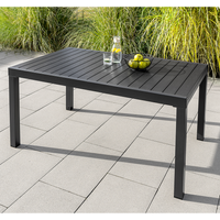 Ausziehbarer Gartentisch aus Aluminium "GENUA 2.0" - Grau/Anthrazit