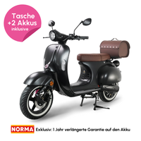 45er E-Roller inkl. 2 Akkus + Helmtasche - Night Black matt