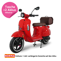 45er E-Roller inkl. 1 Akku + Helmtasche - Cherry Red glossy