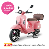 45er E-Roller inkl. 1 Akkus + Helmtasche - Old Rose glossy