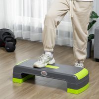HOMCOM Aerobic-Stepper Steppbrett höhenverstellbar mit 3 Stufen bis 150kg