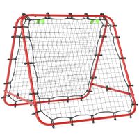 HOMCOM Fußball Rebounder Kickback Tor Rückprallwand Netz beidseitiger Rückprall