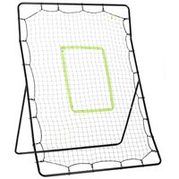 HOMCOM Baseball Rebounder, Tragebar  Fußball Rebounder mit Schlag-Zone, Schwarz
