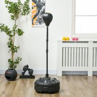 SPORTNOW Punchingball 145-180cm höhenverstellbarer Standbox-Trainer mit Saugnapf