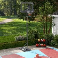 SPORTNOW 2-in-1 Basketballständer Höhenverstellbarer Basketballkorb mit Ständer