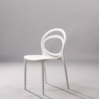 4er-Set luxuriöse Stapelbare Design-Esszimmerstühle, ca. 54 x 40,5 x 45–82 cm – Weiß