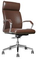 Bürostuhl Chefsessel Schreibtischstuhl, Drehstuhl mit gepolsterter Armlehne, braun