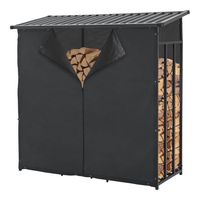 PXXS-3363 Brennholzunterstand Yakutat - Schwarz - 185x180x70cm