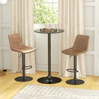 HOMCOM Bartisch Stehtisch Esstisch Runder Tresentisch für Wohnzimmer, Ø60x102 cm