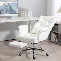 HOMCOM Bürostuhl, Ergonomisch Schreibtischstuhl mit Liegefunktion, Lendenkissen