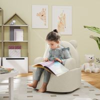 AIYAPLAY Kindersessel Kindersofa mit weicher Teddyfleece, Bärenform, Beige