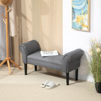 HOMCOM Bettbank, Polsterbank, Sitzbank, Flurbank für Schlafzimmer, bis 130 kg