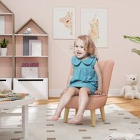 AIYAPLAY Kindersessel Kindersofa mit Samtoptik Holzbeine Kinderstuhl für 3-7