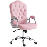 HOMCOM Bürostuhl, Ergonomisch Schreibtischstuhl mit Wippfunktion, Drehfunktion