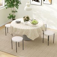 HOMCOM 4er-Set Esszimmerhocker Esszimmerstühle Küchenstuhl Metall Weiß