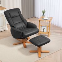 HOMCOM Relaxsessel mit Hocker, Fernsehsessel mit Liegefunktion, Wippfunktion