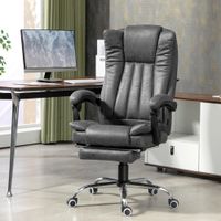 Vinsetto Bürostuhl mit Vibrationsmassage, Ergonomisch PC-Stuhl mit Liegefunktion