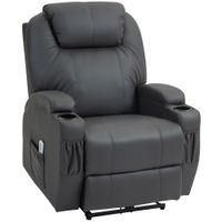 HOMCOM Relaxsessel mit Massagefunktion, Elektrisch TV-Sessel mit Liegefunktion