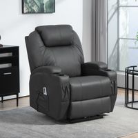 HOMCOM Relaxsessel mit Massagefunktion, Elektrisch TV-Sessel mit Liegefunktion