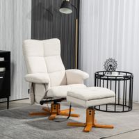 HOMCOM Relaxsessel Massagesessel mit Hocker Fernsehsessel mit Liegefunktion