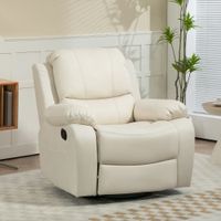 HOMCOM Relaxsessel Fernsehsessel mit Liegefunktion, Fußstütze für Wohnzimmer