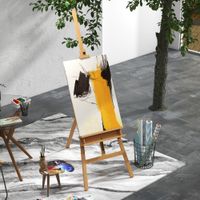 Vinsetto Staffelei Standstaffelei Klappbare Atelierstaffelei für Leinwände Holz