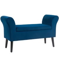HOMCOM Sitzbank Polsterbank mit Stauraum Truhenbank mit Armlehnen Sitzhöhe 46cm