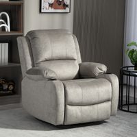 HOMCOM Relaxsessel, Fernsehsessel mit Liegefunktion, Wippfunktion, Braun