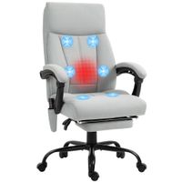 Vinsetto Bürostuhl mit Vibrationsmassage, Ergonomisch Schreibtischstuhl mit Liegefunktion