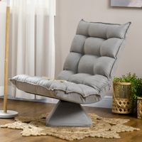 HOMCOM Bodenstuhl Bodensofa mit Verstellbarer Rückenlehne für Wohnzimmer, Büro