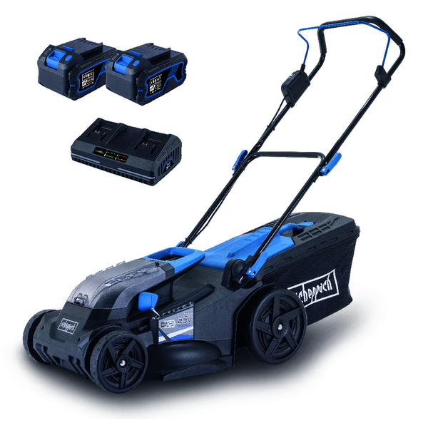 4in1 Akku Rasenmäher BC-MP430-X Set XL2 inkl. 2x 4,0 Ah Akku + 4,5A Doppelladegerät