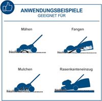 4in1 Akku Rasenmäher BC-MP430-X Set XL2 inkl. 2x 2,0 Ah Akku + 4,5A Doppelladegerät