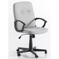 Höhenverstellbarer gepolsterter Bürostuhl, ca. 58 x 64 x 92 - 102 cm - Grau
