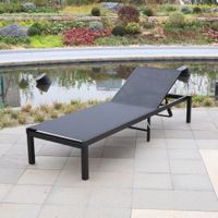 Sonnenliege Gartenliege verstellbare Rückenlehne Aluminium 