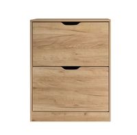 Schuhschrank mit praktischen Fächern, ca. 62x24x80 cm – Holznaturfarben