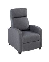 verstellbarer Relaxsessel mit Push-Back-Funktion, ca. 68.5 x 86 x 100 cm - Grau