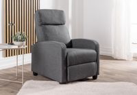 verstellbarer Relaxsessel mit Push-Back-Funktion, ca. 68.5 x 86 x 100 cm - Grau