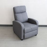 verstellbarer Relaxsessel mit Push-Back-Funktion, ca. 68.5 x 86 x 100 cm - Grau
