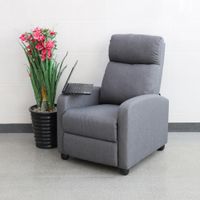 verstellbarer Relaxsessel mit Push-Back-Funktion, ca. 68.5 x 86 x 100 cm - Grau