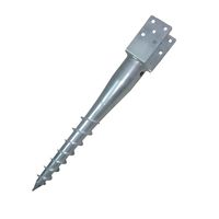 Einschraubbodenhülse Pfostenträger, ca. 9,1 x 9,1 cm – Metallfarben