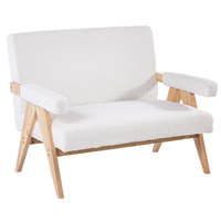 2-Sitzer Sofa, Doppelsofa mit Armlehne, ca. 111L x 82,5B x 84,5H cm - Weiß
