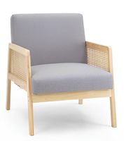 Polsterstuhl mit Armlehnen - ca. 65,5B x 76,5T x 77,5H cm - Grau