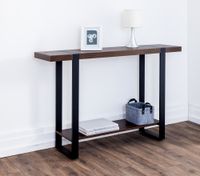 Flurregal, ca. 120 x 30 x 81 cm - Braun/Schwarz