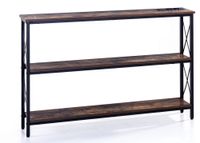 Wohnzimmerregal mit 3 Etagen, ca. 120 x 20 x 80 cm - Braun