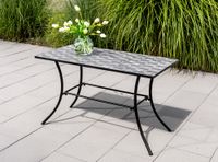 Gartentisch Mosaik GISMO, ca. 120 x 60 x 75 cm - Schwarz