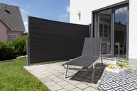 Seitenmarkise Balkonmarkise aus Aluminium, ca. 3,0 x 1,8 m - Anthrazit