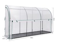 Winter-Gewächshaus XXL mit isolierender Bodenmatte, ca. 300x100x200 cm – Transparent
