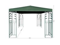 Gartenpavillon, ca. 300 x 300 cm – Grün