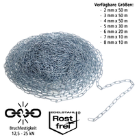 Metallkette verschiedene Maße erhältlich