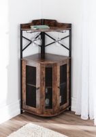 Eckregal, ca. 47,5 x 47,5 x 130 cm - Braun